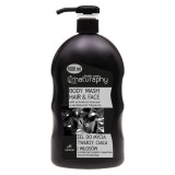 Gel de dus &amp; sampon cu carbune activ Black Edition, 1000ml, Naturaphy