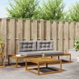 vidaXL Set de canapele de exterior 3 Bucată Gri natural și deschis 3368129