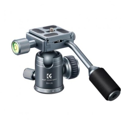 ​Cap Trepied Ball Head 26mm 360&amp;deg; Metal K&amp;amp;F Concept KF31.049V1 cu Bubble Level foto