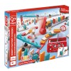 Set de joaca din lemn Domino, Fabrica de roboti, 122 piese, Hape