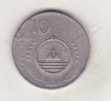 bnk mnd Capul Verde 10 escudo 1994 , corabie foto