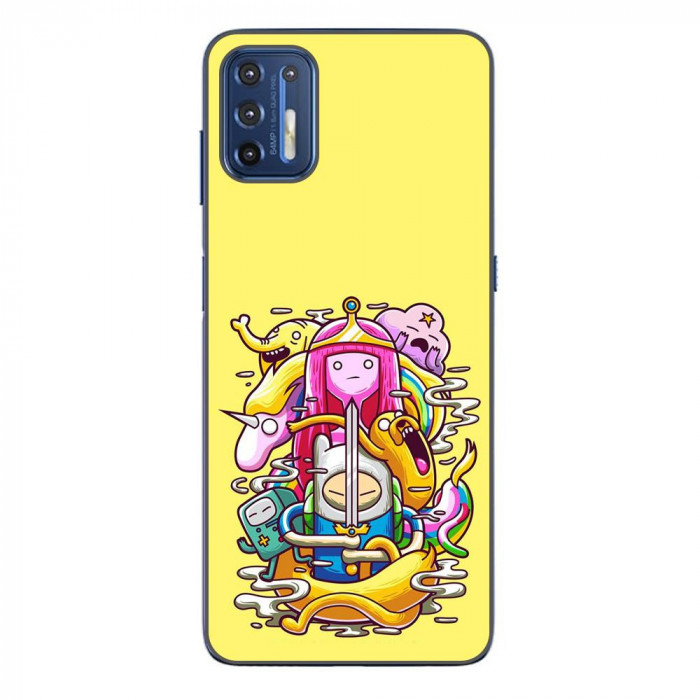 Husa compatibila cu Motorola Moto G9 Plus Silicon Gel Tpu Model Adventure Time Poster