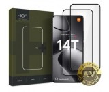 Folie de protectie Ecran HOFI Glass PRO+ pentru Xiaomi 14T Pro / 14T Sticla Securizata Full Glue Set 2 bucati 2.5D Neagra