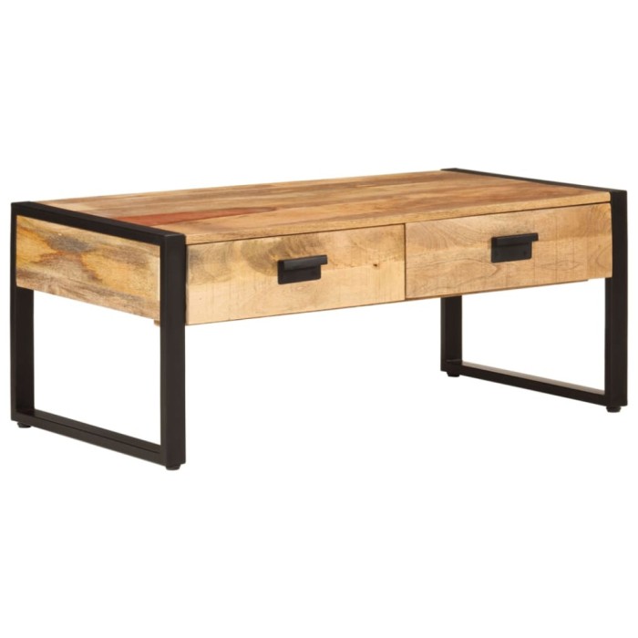 vidaXL Măsuță de cafea, 100x54x40 cm, lemn masiv de mango și fier 356246
