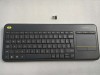 Tastatura Wireless LOGITECH Touch K400 Plus, USB, Layout US INT, negru, Multimedia, Fara fir