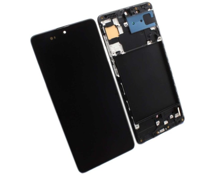 Display Samsung Galaxy A71 A715 Oled cu Rama Black Negru