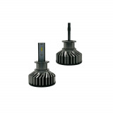 Set 2 becuri led H3 csp 20000lm 6000k alb rece ventilator canbus