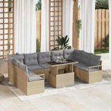 vidaXL Set de canapele pentru grădină Manual 10 pcs bej și gri deschis
