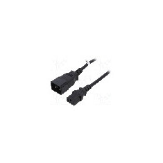 Cablu alimentare AC, 1.2m, 3 fire, culoare negru, IEC C13 mama, IEC C20 tata, QOLTEC - 53991