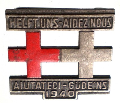 II.051 INSIGNA ELVETIA CRUCEA ROSIE 1940 foto
