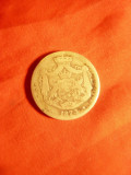 Moneda 2 lei 1873 Carol I argint , cal. mediocra -avers destul de sters