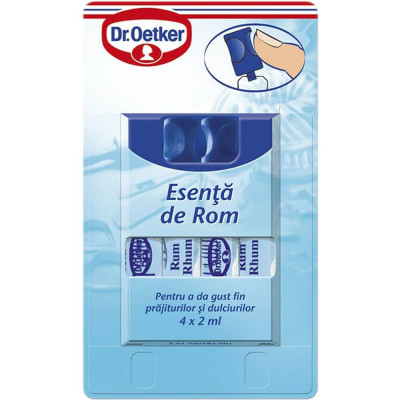 Cutie 4 Esente de Rom Dr. Oetker, 4 ml/Buc, Esente pentru Prajituri, Esenta de Rom pentru Prajituri, Dr. Oetker Esente de Rom, Fiole de Esenta Rom pen foto