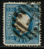 Portugal 1871 King Luis I 120 Rs K.12 1/2 Mi.42B used AM.576, Stampilat