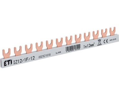 Bareta de alimentare 1P busbar furca 12M 80A ETI 002921018 foto