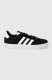 Adidas sneakers din piele intoarsă COURT culoarea negru ID6278