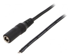 Cablu DC 5,5/2,5 Negru 1,5m 2x0,5mm2