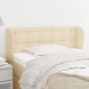 Gossi tablie de pat cu aripioare crem 93x23x78/88 cm textil