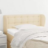 VidaXL Tăblie de pat cu aripioare crem 83x23x78/88 cm material textil