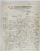 SCRISOARE COMERCIALA EXPEDIATA DE A.C. PAPACHRISTOU , NEGUSTOR LONDONEZ DE BLANURI , UNUI CLIENT BUCURESTEAN , 1 SEPT. 1937