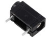 Conector banană 4mm soclu 24A negru argintat pentru PCB