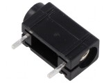 Conector banană 4mm soclu 24A negru argintat pentru PCB