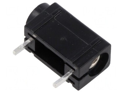 Conector banană 4mm soclu 24A negru argintat pentru PCB foto