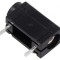 Conector banană 4mm soclu 24A negru argintat pentru PCB