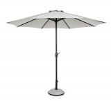Umbrela pentru gradina/terasa Kalife, Bizzotto, &Oslash;300 cm, stalp &Oslash;46/48 mm, aluminiu/poliester, natural