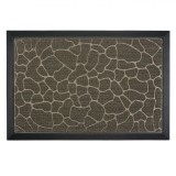 Covoras Intrare, Actual Investing, model cu forme de pietre, 60x40 cm, Gri