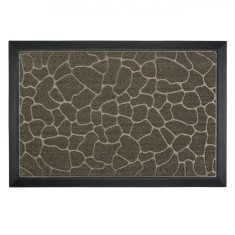 Covoras Intrare, Actual Investing, model cu forme de pietre, 60x40 cm, Gri foto