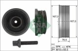 Fulie curea arbore cotit BMW 1, 3, 3 Compact, 5, X3 Motor 118 d, 120 d, 2.0 d, 318 d, 318 td, 320 Cd, 320 d, 320 td, 520 d, 77 mm, OE 11237787304
