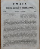 Cumpara ieftin Foaia pentru minte , inima si literatura , nr. 35 , 1853 , Brasov , Muresanu