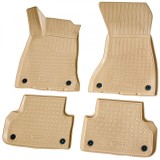 Set de 4 covorase bej cauciuc 3D stil tavita premium pentru Audi A5 F5 Coupe Sportback din 2016, Recambo