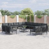 vidaXL Set de canapele pentru grădină 13 pcs Antracit Oțel