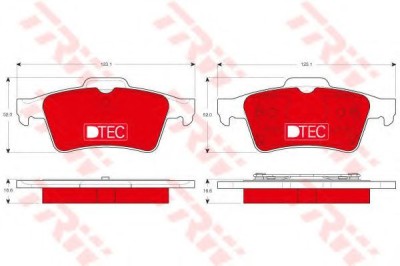 Set placute frana,frana disc SAAB 9-3 (YS3F) (2002 - 2016) TRW GDB1469DTE foto