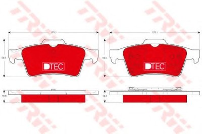 Set placute frana,frana disc SAAB 9-3 Cabriolet (YS3F) (2003 - 2016) TRW GDB1469DTE foto