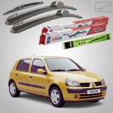 Ștergătoare Renault Clio II Hatchback 1998-2009 | Set Față și Spate Flat &ndash; TeamCar&reg;