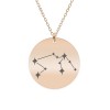 Colier argint 925 placat cu aur Roz personalizat cu constelatii - Varsator