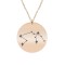 Colier argint 925 placat cu aur Roz personalizat cu constelatii - Varsator