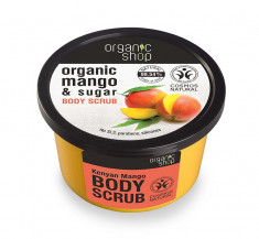 Scrub de corp delicios cu zahar si mango Kenyan Mango, 250 ml - Organic Shop foto