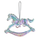 Cumpara ieftin Ornament brad Craciun Calut plastic argintiu 8x1x6 cm