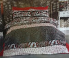 Lenjerie de pat pentru o persoana cu husa de perna dreptunghiulara, Wild, bumbac ranforce, gramaj tesatura 120 g/mp, multicolor