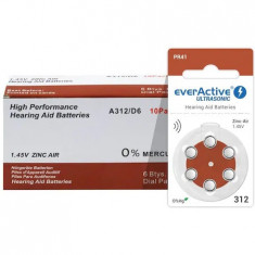 Baterii EverActive 312 pentru aparate auditive 10 blistere /60 bucati foto