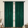 Draperie din catifea cu rejansa transparenta cu ate pentru galerie, Madison, 150x220 cm, densitate 700 g/ml, Sacramento Green, 1 buc
