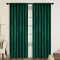 Draperie din catifea cu rejansa transparenta cu ate pentru galerie, Madison, 150x220 cm, densitate 700 g/ml, Sacramento Green, 1 buc