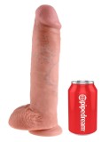 Dildo Clasic Cu Ventuza King Cock, Natural, 28 cm