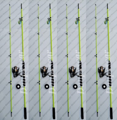 SET 4 Lansete WB fibra sticla plina 3m cu 4 Mulinete FL EFB5000 6 rulmenti foto