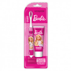 Set 1 periuta + 1 pasta de dinti 25ml Barbie, Naturaverde