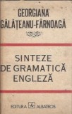 Sinteze Gramatica Engleza Georgiana Galateanu Farnoaga Editura Albatros 1987 Stare Buna Carte Studiu