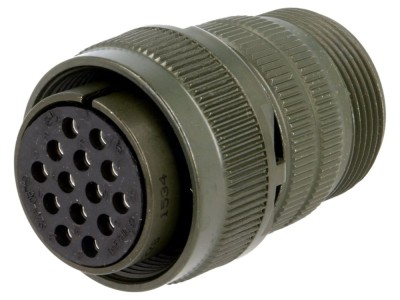Conector circular aluminiu, 14 pini foto
